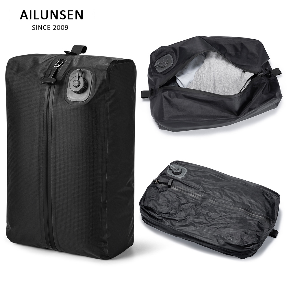 Nylon TPU Vacuum Storage Bag Airtight Zipper Waterproof Space Saving 9.8×6.3×17.3 Inches